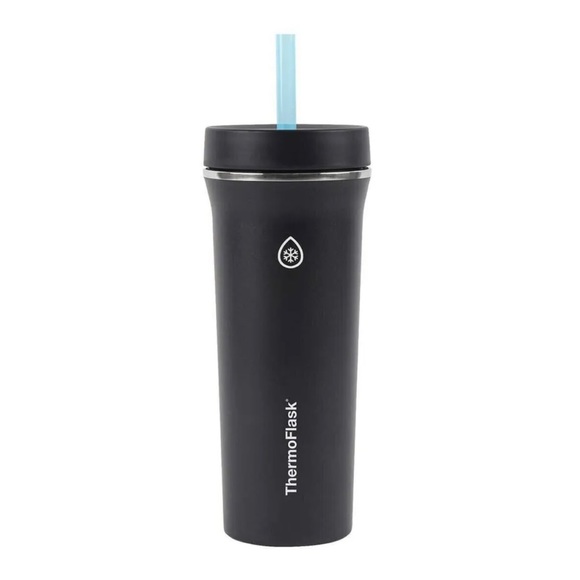 ThermoFlask 32oz Insulated Standard Straw Tumbler, 2-pack NIB - Black & Teal - Picture 4 of 5
